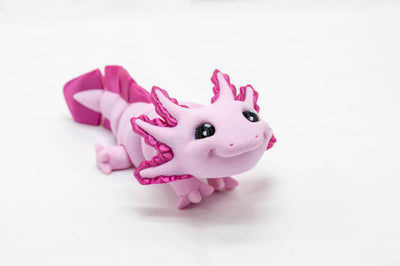 Smiling Axolotl : Pink Amphibian 3D Printed Animal