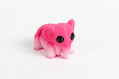 Pink Elephant : African 3D Printed Animal