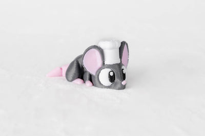 Mouse Cook : Gray Mammal Pet 3D Printed Animal