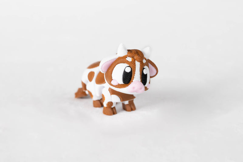 Cow : White Brown Farm Wigglitz