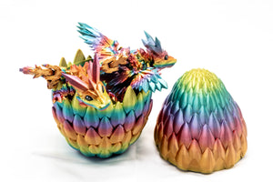 Rainbow / Small baby in a regular egg