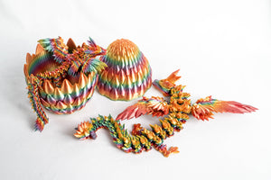 Rainbow / Mini dragon in a large egg