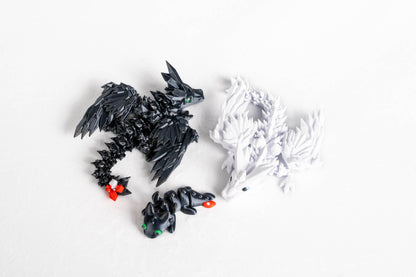 Night & Light Dragons - Limited Edition 3D Printed Dragons - Train your Dragon
