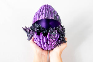 Black & Purple / Mini dragon in a regular egg