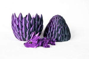 Purple & Black / Small baby in a dragon egg