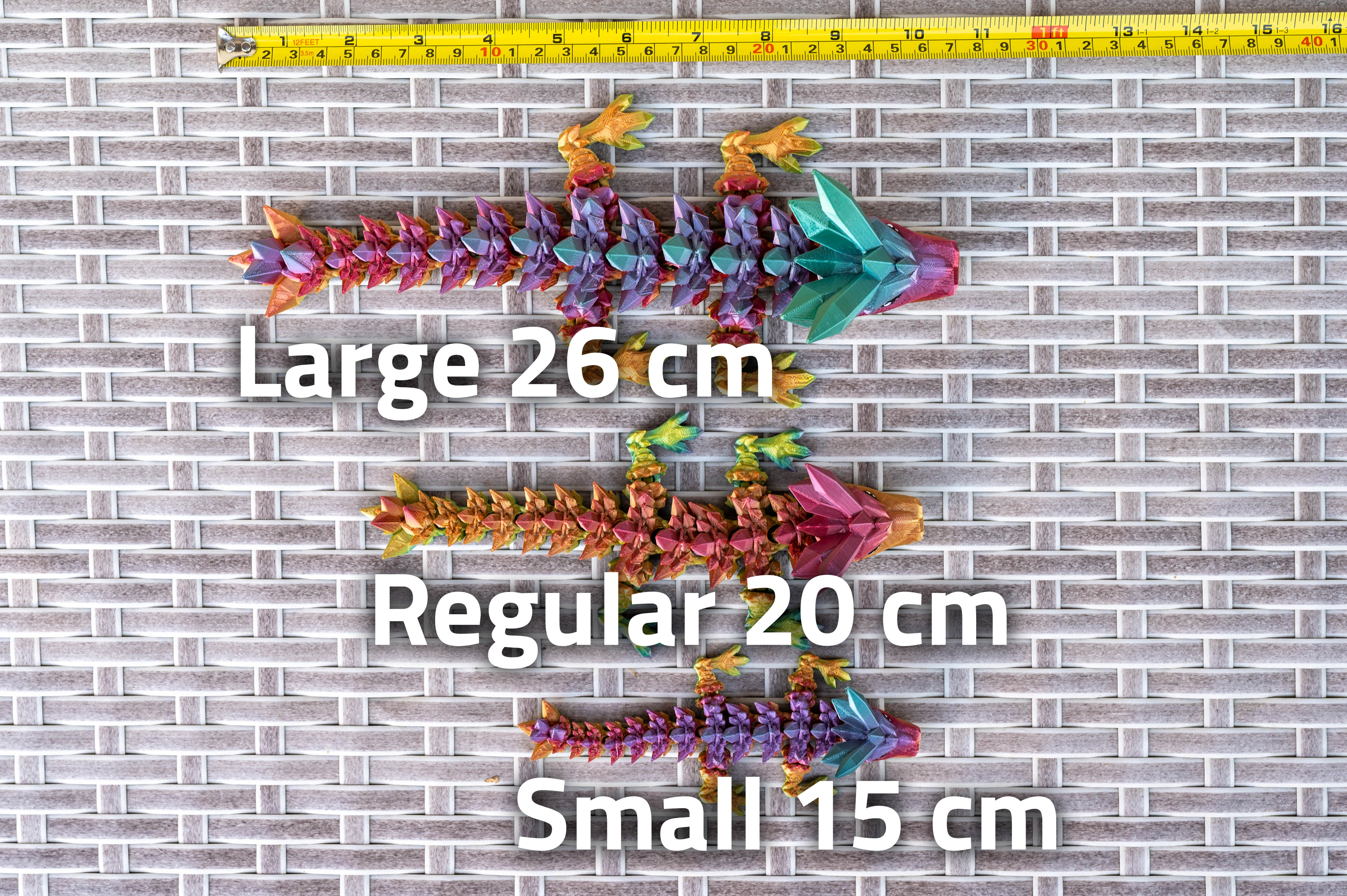 baby crystal dragon sizes