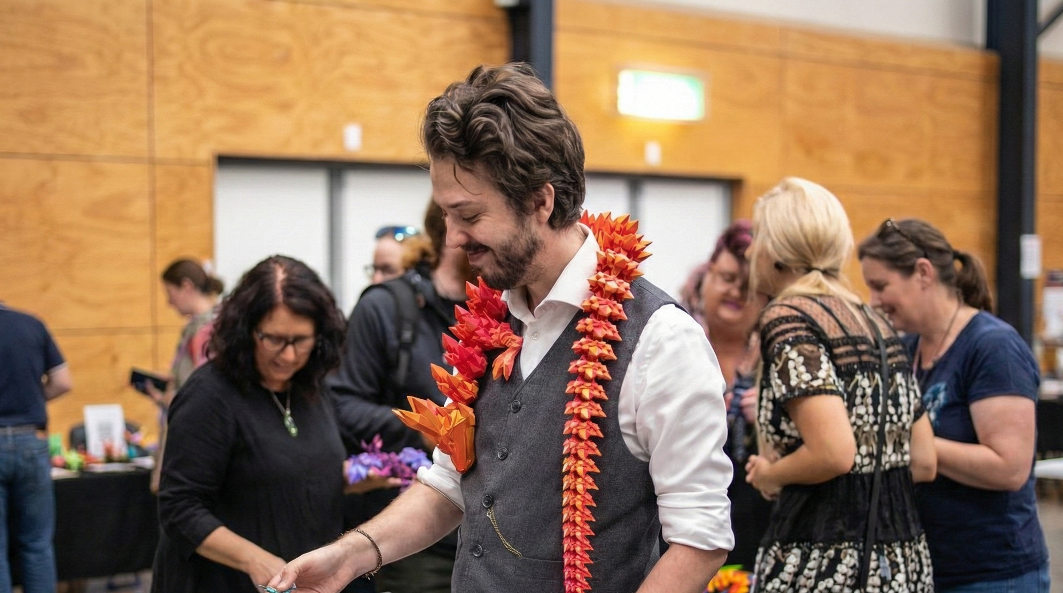 The Founders of Turtle Creations: Petra & Martin Novak, at the Armageddon Expo with 3D printed dragons.