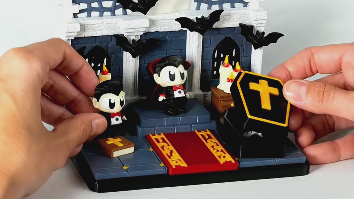 Load video: vampire castle fidget toy set